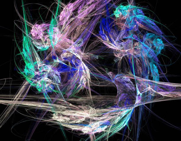 istock image of one Digital Fractal on Black Color 697201210