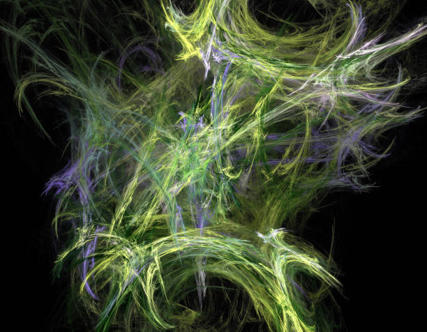 istock image of one Digital Fractal on Black Color 697203396