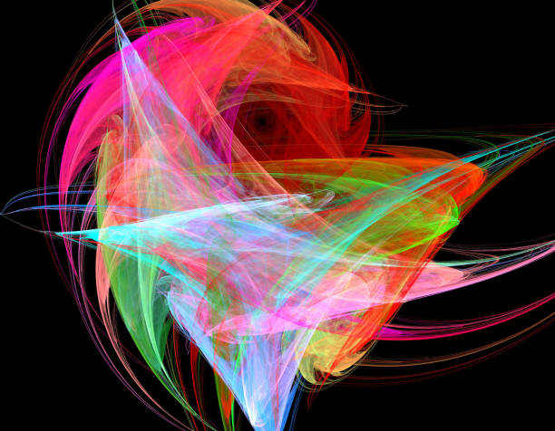 istock image of one Digital Fractal on Black Color 697203540