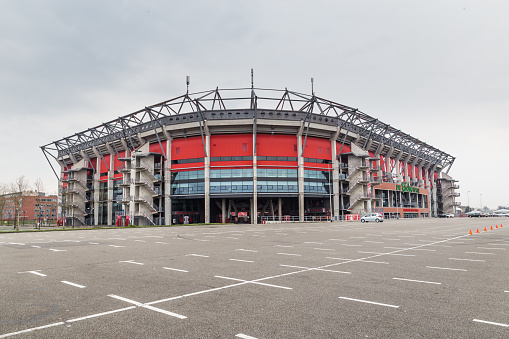 18th March 2024: St James' Park football stadium in the north east of England city of Newcastle Upon Tyne. It is the home stadium of Newcastle United football team.  It has a seating capacity for 52,350 and is the 8th largest football stadium in England.