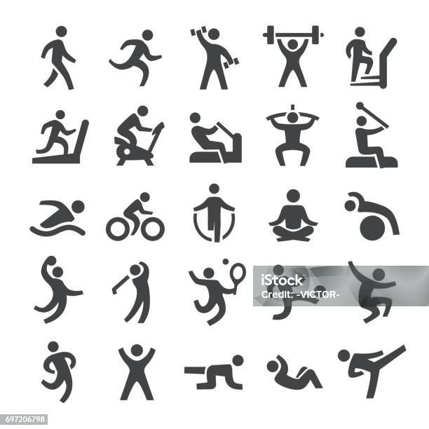 健身方法圖示智慧系列向量圖形及更多圖示圖片 - 圖示, 健身運動, 運動