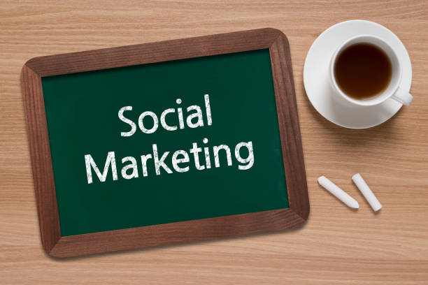 istock Social Marketing - Business Chalkboard Background 697207384