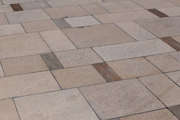 istock Floor walkway stone slabs for the decoration design background. 697214266