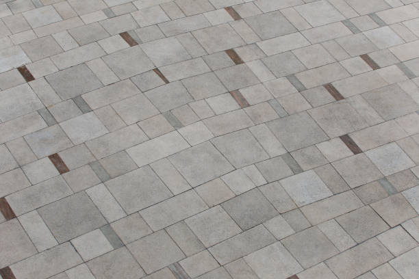 istock Floor walkway stone slabs for the decoration design background. 697214506