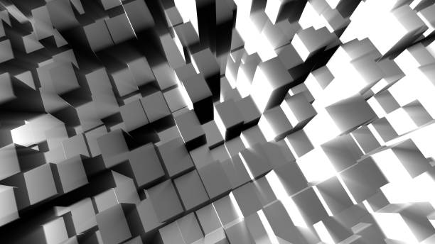 istock Abstract 3D futuristic background with shining light 697219238