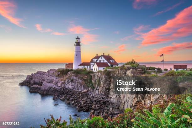 Portland Head Light Stock Photo - Download Image Now - Maine, Portland - Maine, Lighthouse