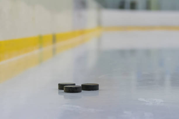 istock Hockey puck on the ice 697224712