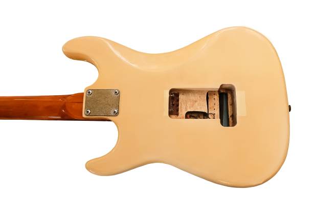 lato posteriore della chitarra elettrica senza controller - tabulature foto e immagini stock