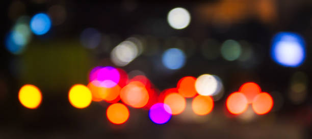 istock Defocus Car Tail Lights in The Night 697232146