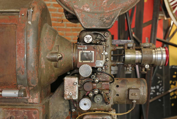 istock antique film projector. 697235026
