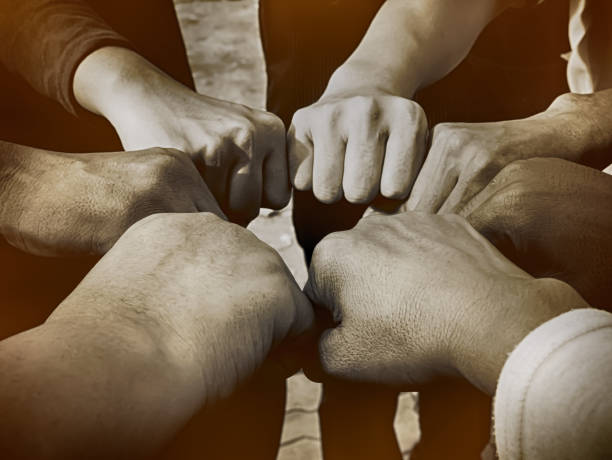 istock Hands were a collaboration concept of teamwork,teamwork concept 697239546