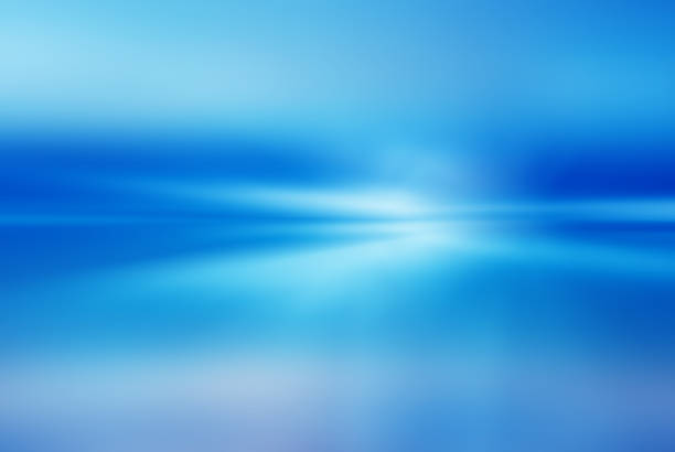 抽象的な海の海 - zen like sea horizon over water blurred motion ストックフォトと画像