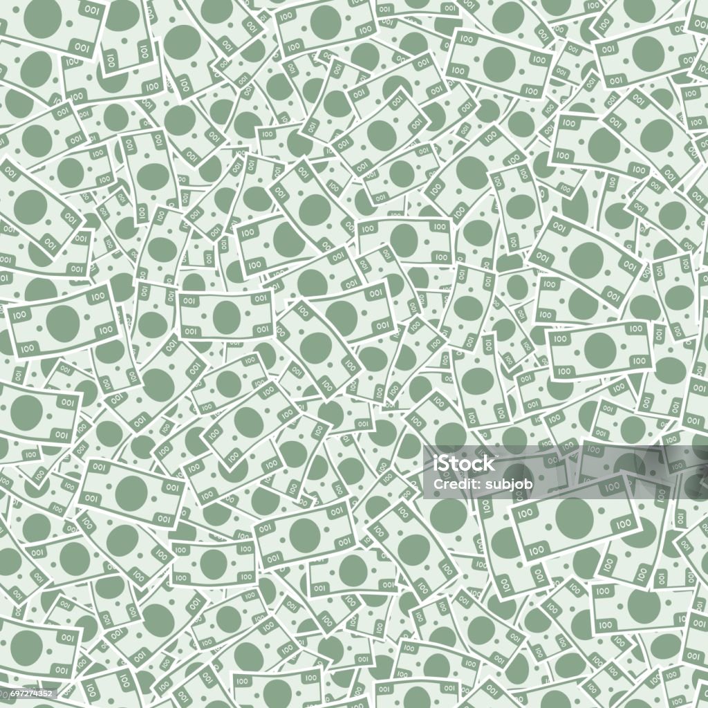 Bank Note Pattern Wallpaper Seamless Vector Pattern Flying Banknotes Money Background Flat Style ...
