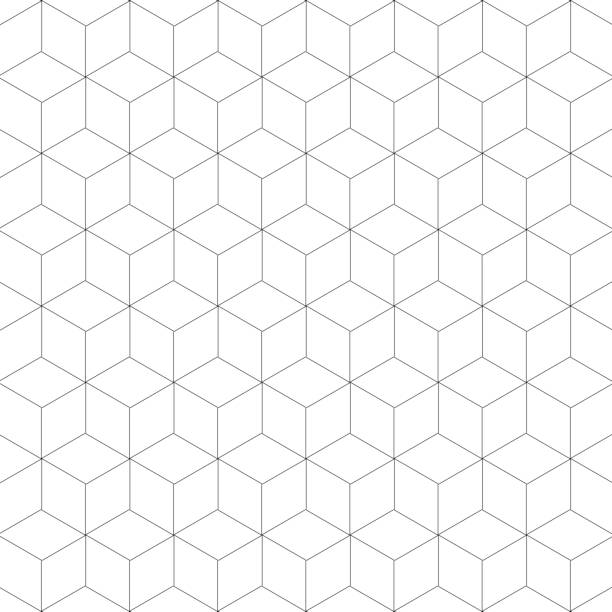 Geometric patterns Geometric patterns cube shape stock illustrations