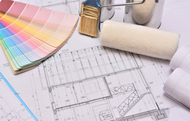 Painting equipment with floor plans