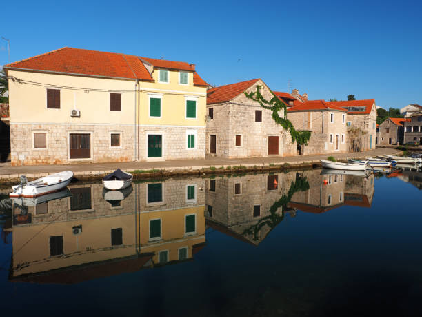 istock Morning tranquility in Vrboska 697336858