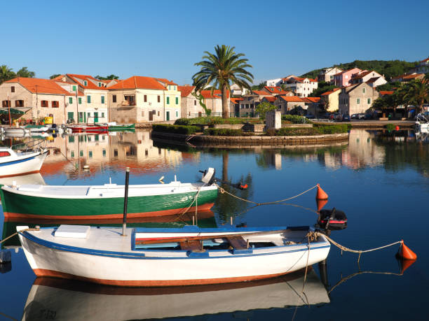 istock Morning tranquility in Vrboska 697336886