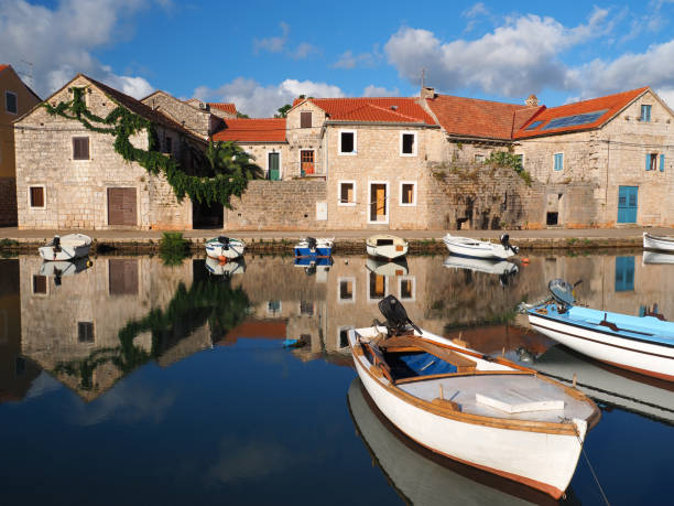 istock Morning tranquility in Vrboska 697336944