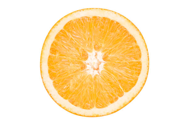 istock The pulp of an orange on a white background 697345112