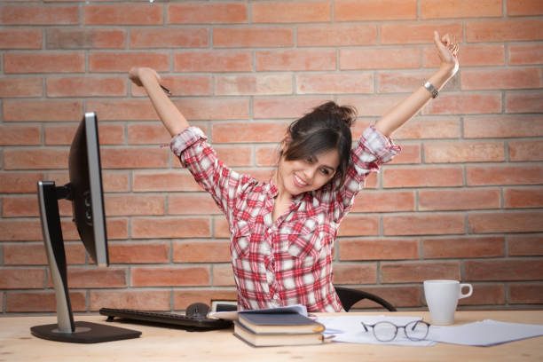 istock business woman relax 697354666