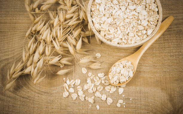 istock Oatmeal and oatmeal. Close up. 697355286
