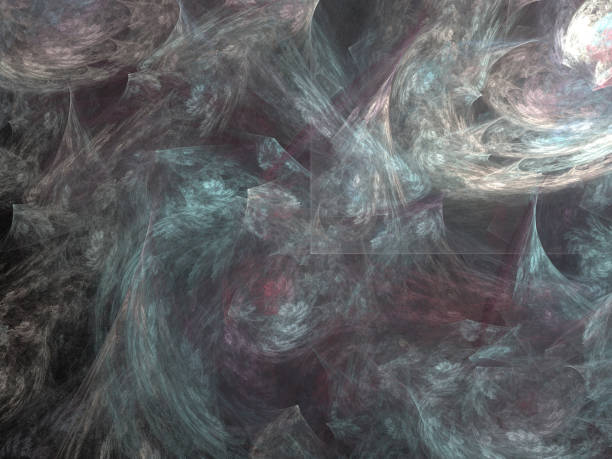 istock image of one Digital Fractal on Black Color 697361950
