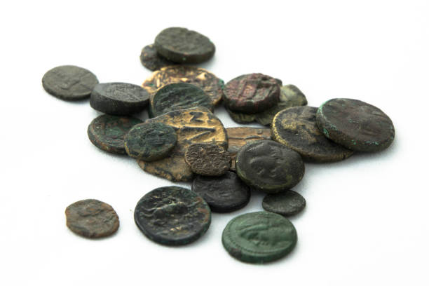 ancient coins ancient coins ancient coins of greece stock pictures, royalty-free photos & images