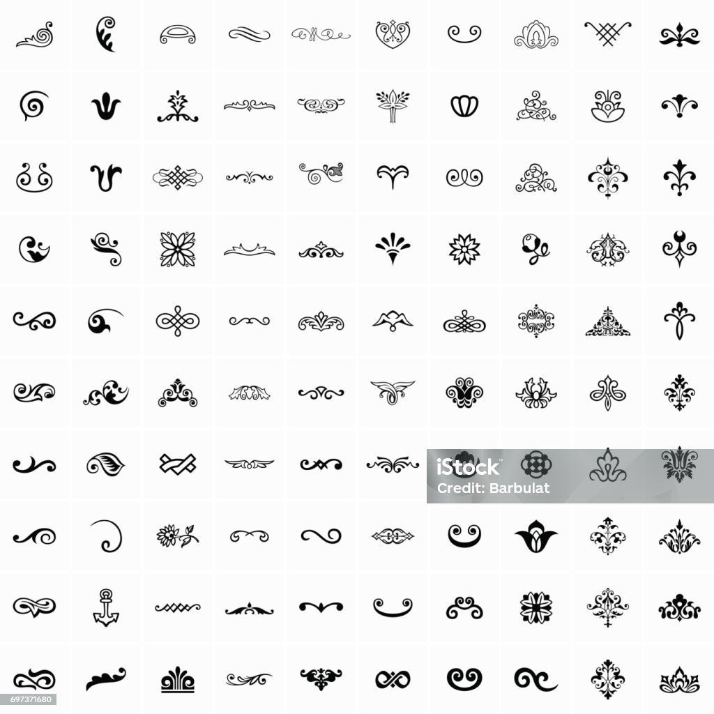 100 Design Elements Available in high-resolution and several sizes to fit the needs of your project. Flourish - Art stock vector