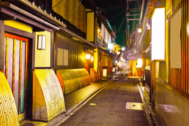 istock Pontocho in Kyoto night 697404122