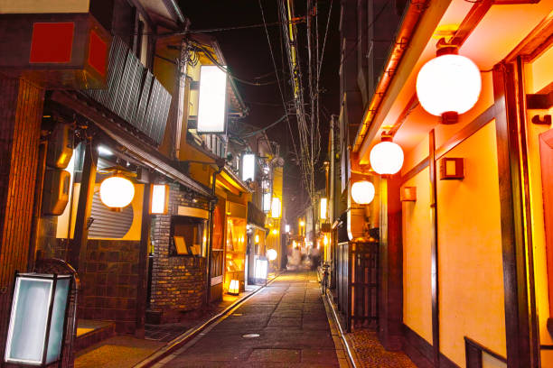 istock Pontocho in Kyoto night 697404164