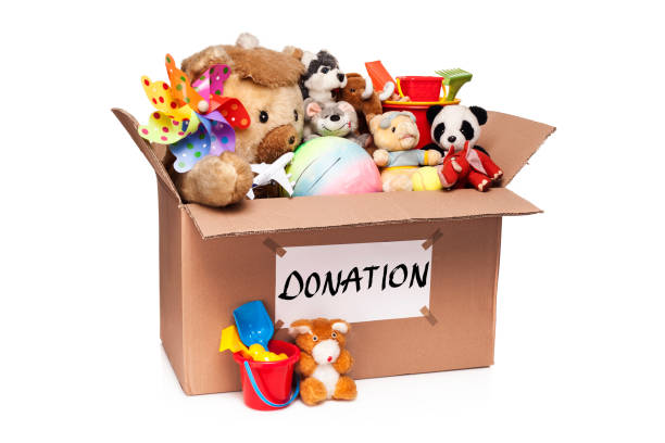 istock Donation box with toys 697410200