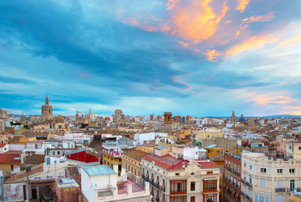 istock Valencia Old Town cityscape, Spain 697410276