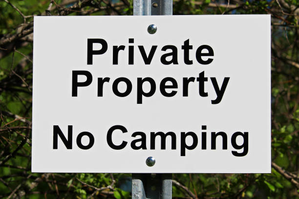 istock Private Property No Camping Sign 697422968