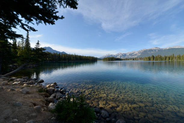 istock Beauvert Lake - Fairmont Hotel - Jasper, Alberta, Canada 697425582