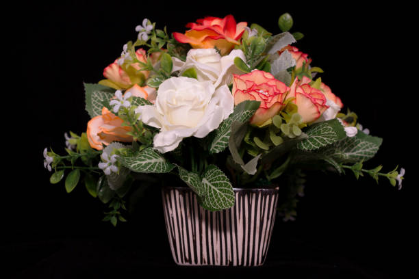 istock Rose Flowers On Black Background 697426676