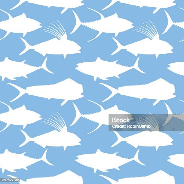 Ocean Pattern Fish Ocean Fish Pattern Stock Illustration - Download Image Now - Yellowfin ...