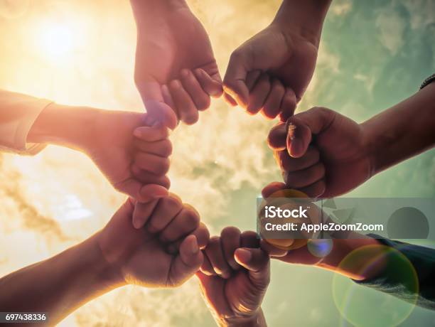 Business Group With Hands Together Teamwork Concepts Stock Photo - Download Image Now
