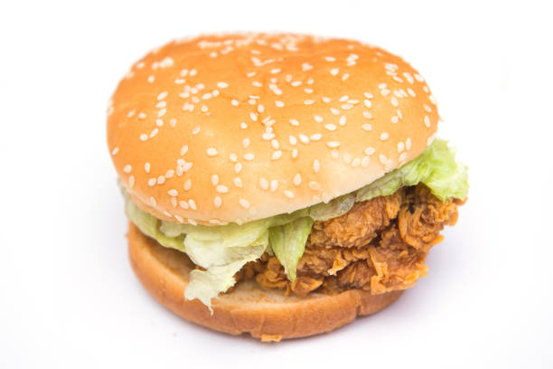 istock chicken burger fast food for eat 697451530