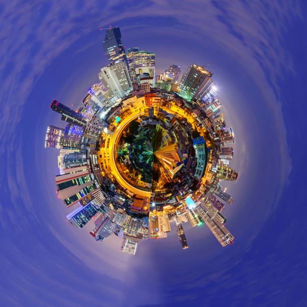 istock circle panorama of city 697452206