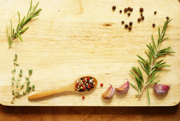 istock Herbs and spices - background for cooking 697459680