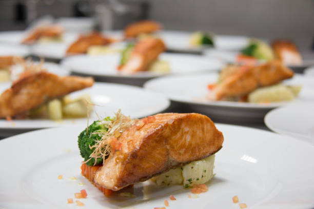istock Tasty grilled salmon steak 697465924