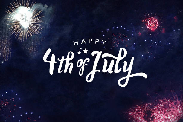 istock Happy 4th of July Typography 697468814