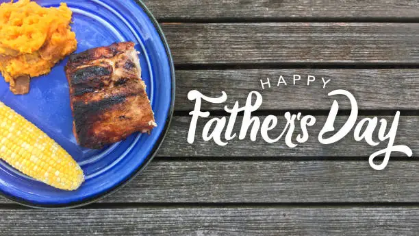 Happy Father's Day Grilled Food Graphic