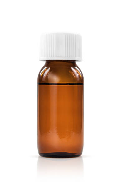 istock blank packaging brown glass bottle for liquid syrup medicine isolated on white background with clipping path 697478636