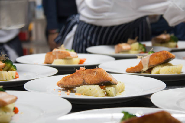 istock Tasty grilled salmon steak 697482344