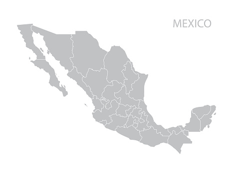 Map of Mexico, Vector