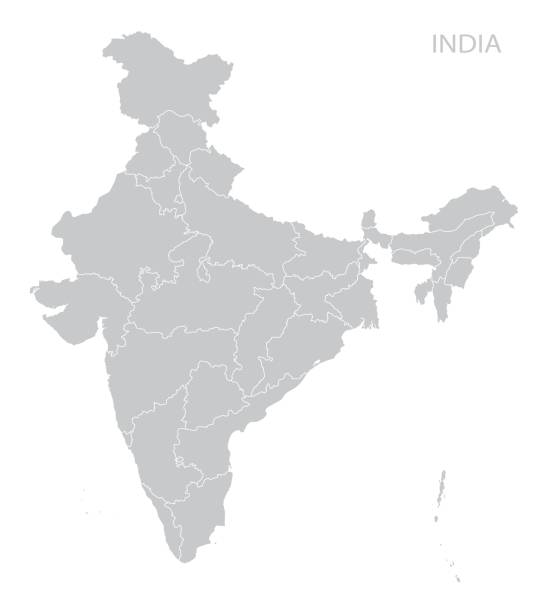 ilustrații de stoc cu harta indiei - india