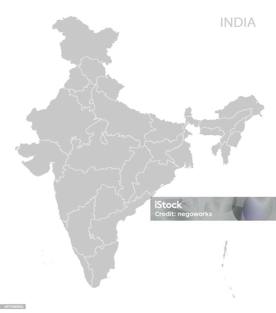 Map of India Map of India, Vector India stock vector