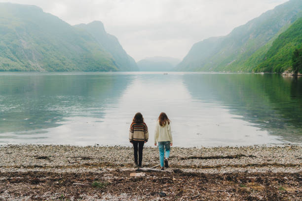 istock Two women looking at fjord  in Norway 697488964