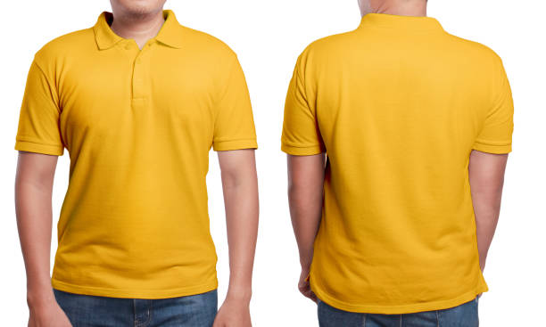 Orange Polo Shirt Design Template stock photo